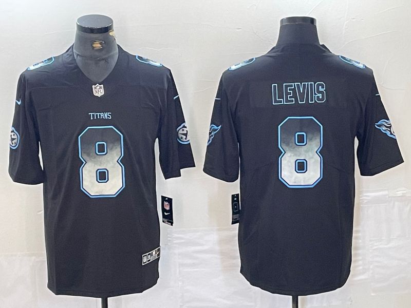 Men Tennessee Titans 8 Levis Black Nike Vapor Untouchable Limited NFL Jersey style 4